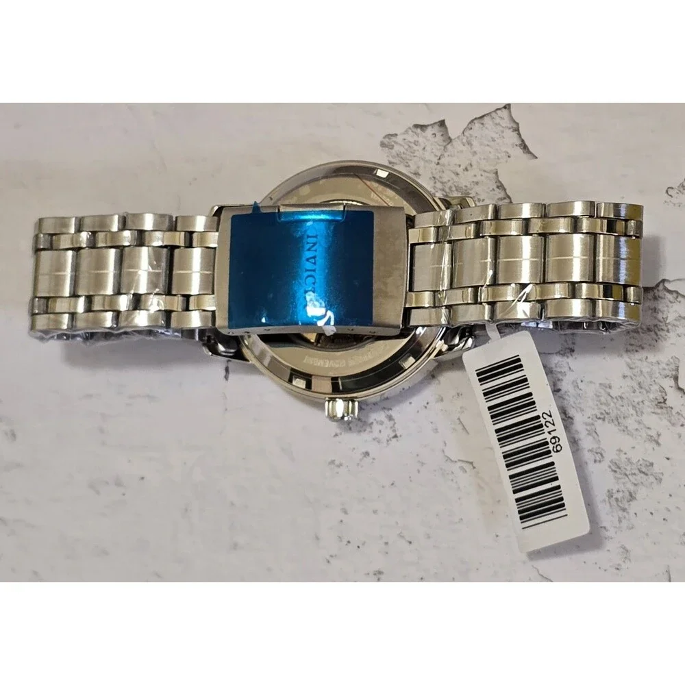 Invicta Objet D Art Arcalis Automatic Men's Watch Skeleton Dial 42.5mm Silver